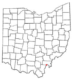 Location of Middleport, Ohio