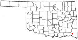 Location of Wright City, Oklahoma