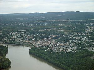 Pittston City aerial view looking northeast