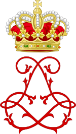 Royal Monogram of Prince Louis II of Monaco, Variant