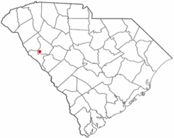 Location of Bradley, South Carolina