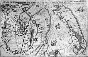 Siege of La Rochelle by Orlandi 1627