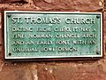 St Thomass Church Monmouth Oct 2011 plaque