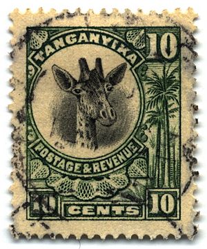 Stamp Tanganyika 1925 10c