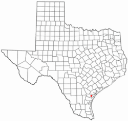 Location of Taft, Texas