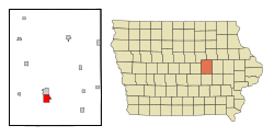 Location of Tama, Iowa