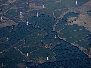 Whitelee wind farm from the air (geograph 6051704)