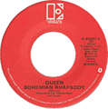 Bohemian Rhapsody by Queen US vinyl red label