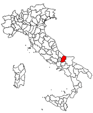 Location of Province of Campobasso