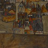 City in Twilight (The Small City II) by Egon Schiele, 1913