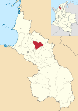 Location of the municipality and town of Los Palmitos in the Sucre Department of Colombia.