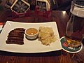 Czech sausages and sauerkraut at restaurant Poseidon, Helsinki (bright)