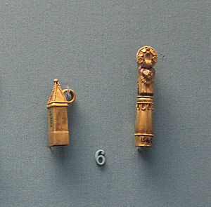 Gold amulet cases Tharros