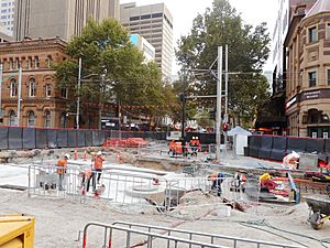 Inner West and CBD & South East light rail intersection work Jan 2017 2