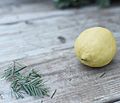 Lemon on a Wood Table