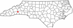 Location of Chimney Rock, North Carolina