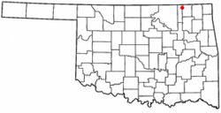 Location of Wann, Oklahoma