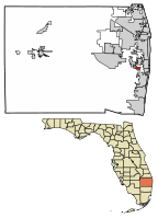 Location of Atlantis in Palm Beach County, Florida.