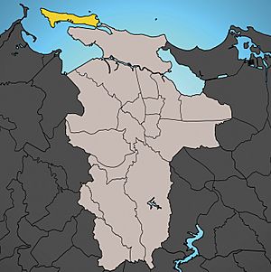 Location of San Juan Antiguo shown in yellow