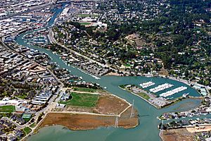 San Rafael California Canal Area aerial view