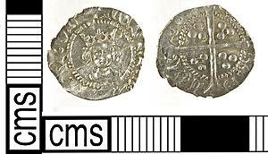 A Medieval silver coin, half penny of Henry VI (1422-1427). (FindID 267628)