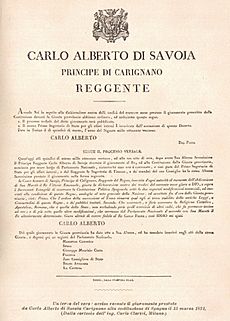 Carlo Alberto costituzione spagnola