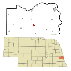 Location of Weeping Water, Nebraska