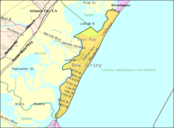 Census Bureau map of Sea Isle City, New Jersey