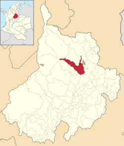 Location of the municipality and town of Girón in the Santander Department of Colombia
