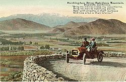 Huntington Drive.Rubidoux Mountain Post Card Cira 1910