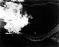 Japanese battleship Yamato maneuvers while under attack by U.S. Navy carrier planes north of Okinawa, 7 April 1945 (NH 62581)