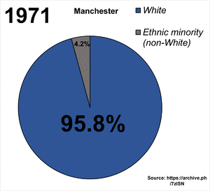 Manchester ethnic demography over time
