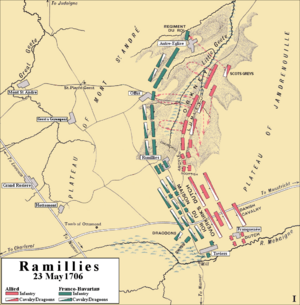 Ramillies 1706, initial attack