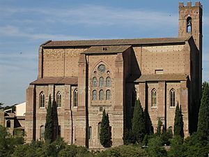 San Domenico church in Siena, Italy