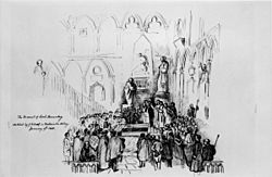 The Funeral of Thomas Babington Macaulay, Baron Macaulay by Sir George Scharf