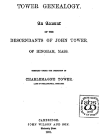 Tower Genealogy by Charlemagne Tower 1891