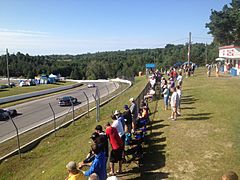 View of entry into Clayton Corner Turn 2 Canadian Tire Motorsport Park Mosport