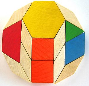 Wooden pattern blocks dodecagon