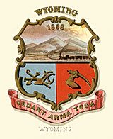 Wyoming territory coat of arms (illustrated, 1876)
