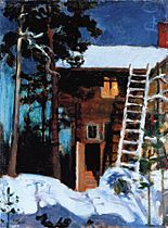 Akseli Gallen-Kallela - Kalela on a Winter Night