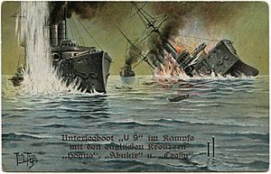 Arthur Thiele Unterseeboot U9 im Kampfe mit den englischen Kreuzern Hogue Abukir u Cressy