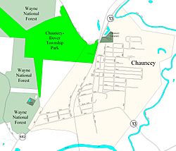 Street map of Chauncey