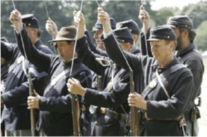 Civil War Infantry reenactment, Ft Vancouver