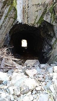 Hole in moutain in La Porte,California