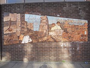 Hulme Library mural detail demolition and rebuild