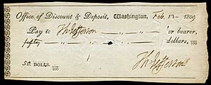 Jefferson, Thomas (signature on check)