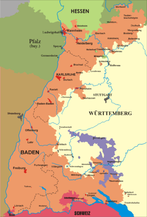 Map of Baden (1819-1945)