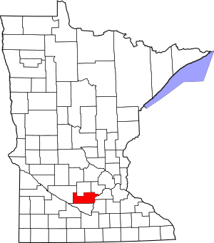 Map of Minnesota highlighting Sibley County