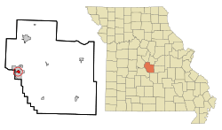 Location of Lakeside, Missouri