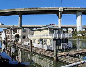 Mission Creek houseboats and ramps